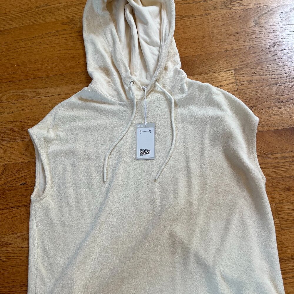 COS Women's Terrycloth Sleeveless Hoodie White XS